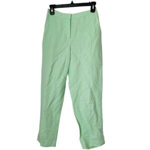Women's Petite Ruby Rd. 4p Green Summer Linen Lined Pants